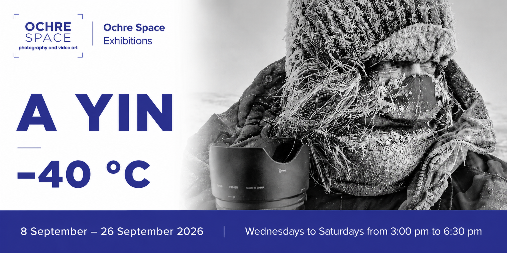 Ochre Space presents −40 °C, an exhibition by A Yin, a Chinese visual artist of Mongolian ethnicity who has devoted more than three decades to documenting Mongolian nomadic culture and the grasslands of Inner Mongolia.